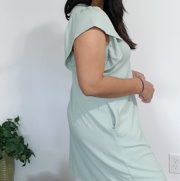 REJOICE RIBBED DRESS IN GREEN - Picture 8 of 8